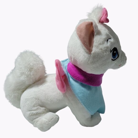 Disney Aristocats Marie 13 inch Plush Kitty Cat Pink Bow Bib Stuffed Animal Toy - Picture 4 of 9